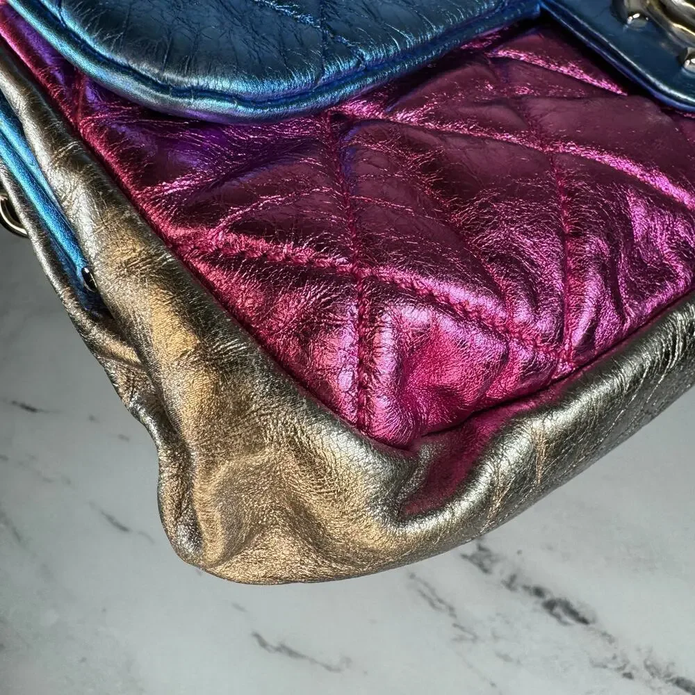 CHANEL metallic blue